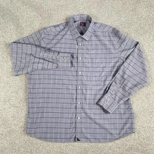 UNTUCKit Quentin Shirt Mens Wrinkle Free Long Sleeve Button Up Blue Size 3XL