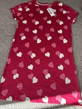 Marks and Spencer Pure Cotton Ladies sleep Dress With Heart S UK6/8/10-nwt