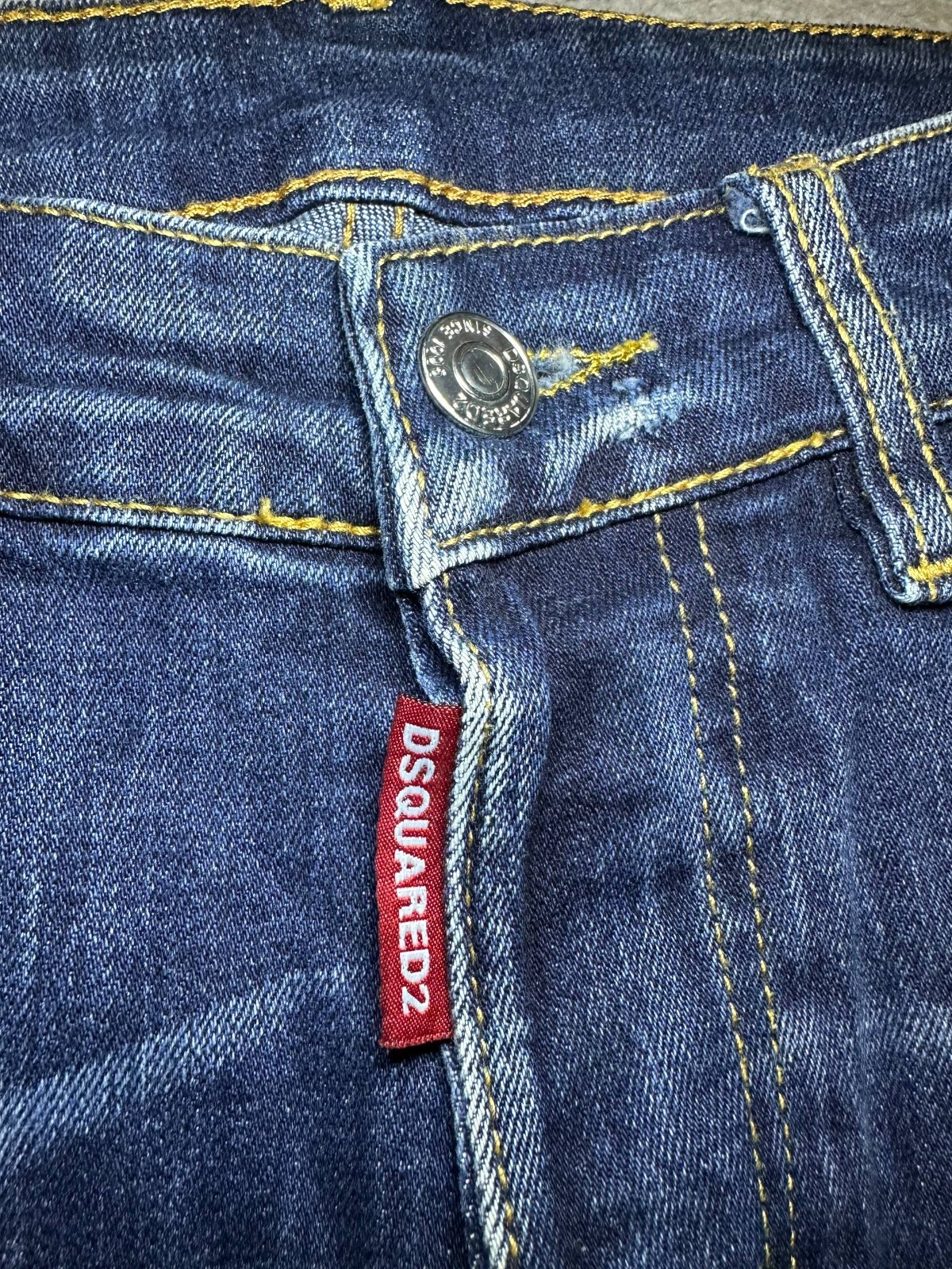 Dsquared2 Icon Jeans Mens Distressed Easy Slim Blue Denim Size 44 image 9