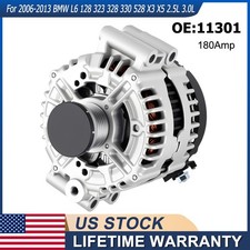 Alternator OEM 11301 For 06-13 BMW L6 128 323 328 330 528 X3 X5 2.5L 3.0L 180Amp