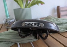 Selle vélo course vintage IDEALE Speciale Compétition en cuir 1960-80, marron
