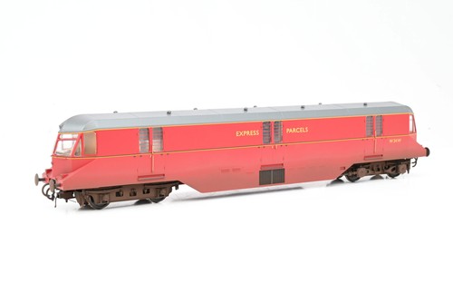 Heljan Spur OO 9432 BR "Express Parcels" Triebwagen purpurrot Nr. 34 (graues Dach) - W | Zustand: Used