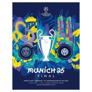 2025 Champions League Final Programme Inter Milan v Paris Saint Germain PSG