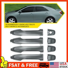 Set of 4 For 12-17 Toyota Camry Front Rear Outside Door Handle 1G3 Gray Metallic