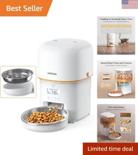 Timed 2L Cat & Dog Feeder - Fresh Food, Easy to Use, Anti-Theft Design