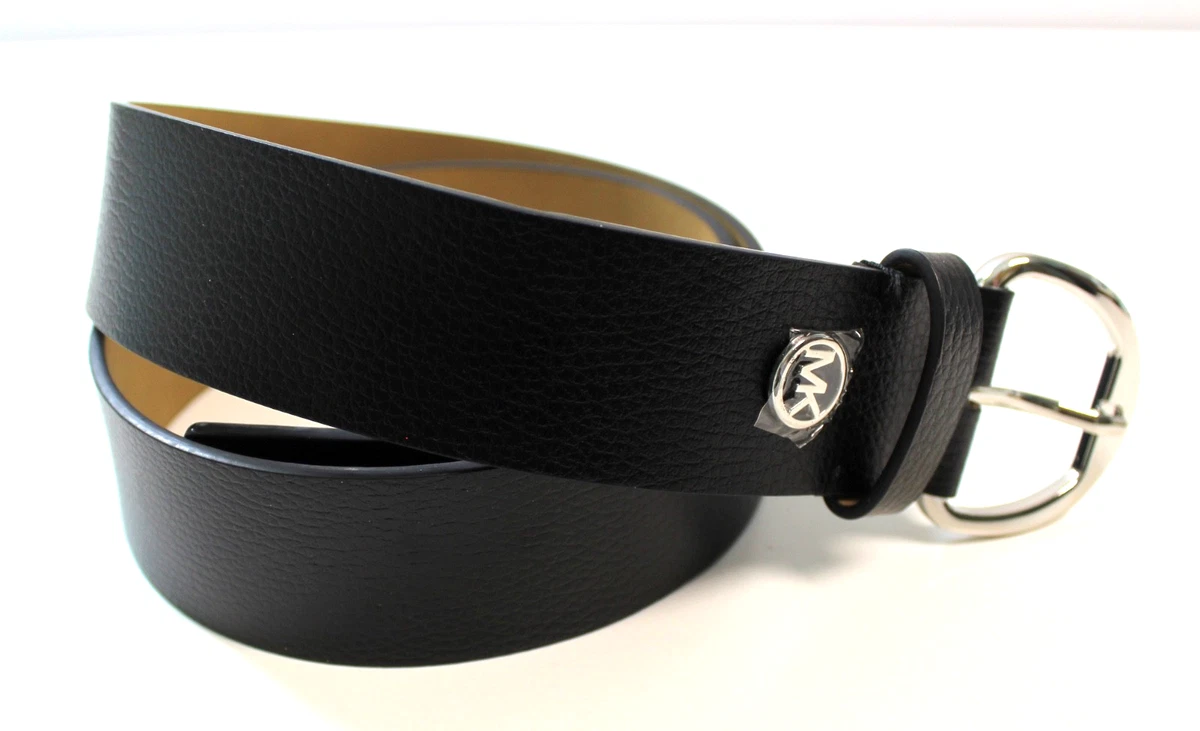 ? Michael Kors NWT Women’s O-ring Suede leather Michael Kors MK Black belt Michael Kors Womens Belt, Signature Logo Wide Belt - Black  main image 4