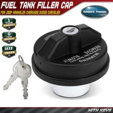Locking Gas Fuel Cap with Keys for Jeep Wrangler Cherokee Dodge Grand Caravan