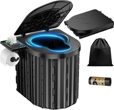 Versatile 15'' Portable Toilet - Ideal for Camping, Hiking, and Long Road Trips
