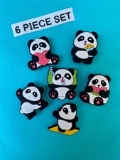 6 x Panda Niedliche Tier Schuh Charms für Cr...