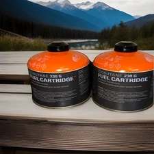 GSI Isobutane Stove Fuel 8oz 230g 2 Pack Hiking Camping Prep New