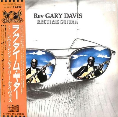 Rev. Gary Davis/Ragtime Guitar, Japan Issue, with Obi, Vinyl VG+