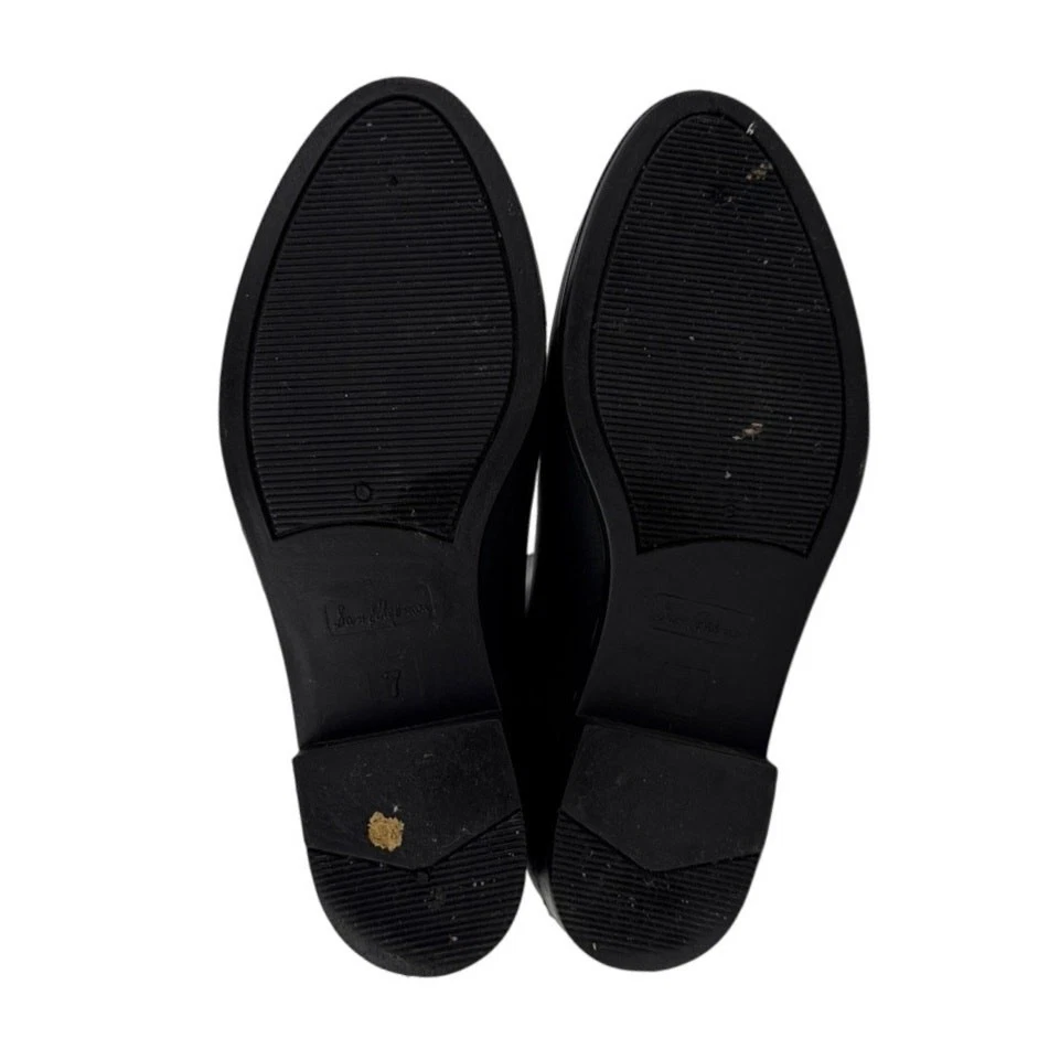 Sam Edelman Tinsley Womens Black Almond Toe Rubber Slip On Ankle Rain Boots Sz 7 - Image 4 of 4