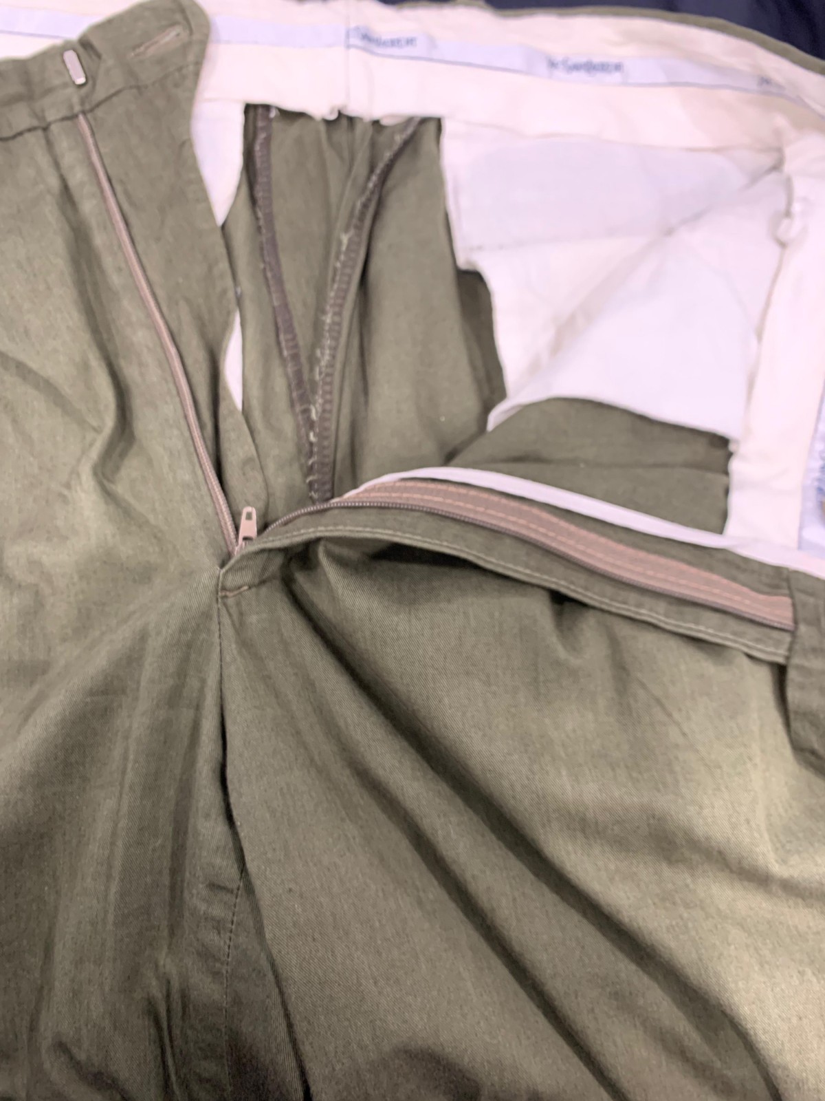 Yves Saint Laurent YSL Vintage Green Pleated Trousers Men’s 36x28 Classic Fit#P thumbnail 5