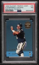 1996 Playoff Trophy Contenders Stan Humphries Jeff George #34 PSA 7 g0h