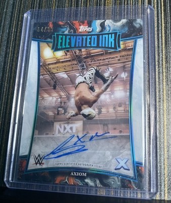 2025 Topps WWE Exalted Axiom Elevated Ink Auto Aqua /99