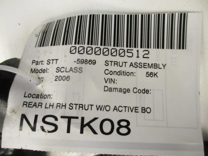 LEFT RIGHT REAR STRUT W/O ACTIVE BODY CONTROL FITS 00-06 MERCEDES S-CLASS 5187 - Image 2 of 2