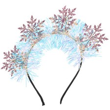 Xmas Glitter Hair Hoops Bands for Women Decorative Headband Chirstmas