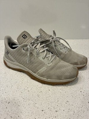 Salomon Men Outbound Prism Hiking Shoes Size 12.5 White Trail Running Shoe Gum