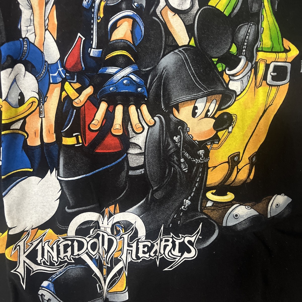 Vintage Kingdom Hearts Shirt Men S Black Disney Video Game Y2K 