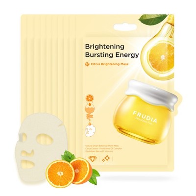 FRUDIA Citrus Clarifying Mask (10 Pack), Vitamin C 1 Count (Pack of 10)