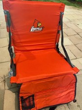 LOUISVILLE CARDINALS Stadium Seat Chair Red Foldable Cushioned Bleacher