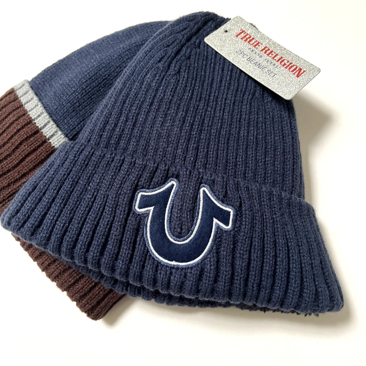 TRUE RELIGION 2 PACK BEANIES NWT True Religion Beanie Hats for Men for sale | eBay main image 3