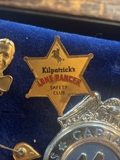 Kilpatrick&rsquo;s Bread Lone Ranger Safety Club Sheriff&rsquo;s Badge Pin Back