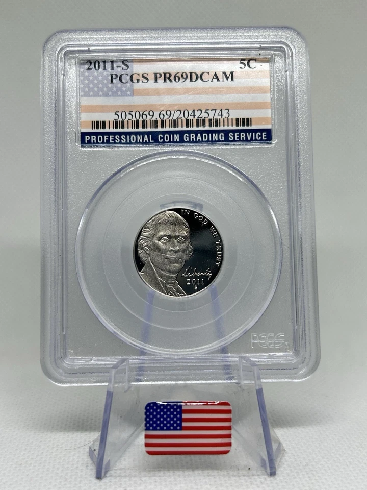 2011-S Jefferson Nickel Proof PCGS PR69DCAM Deep Cameo Strike🇺🇸💯✨ - Image 2 of 3