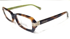 Coach HC6005A Marjorie 5031 Tortoise Green Rectangle Eyeglasses 53-17 135 New