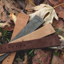 B  R Bands Italian Vintage Suede Watch Band Straps - 18mm 20mm 22mm