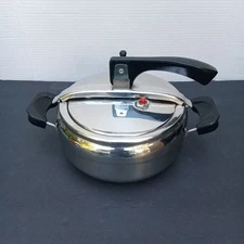 Aeternum Inox 18/10 SS 3 Qt Pressure Cooker w/ Lid Made In Italy Pre-owned 
