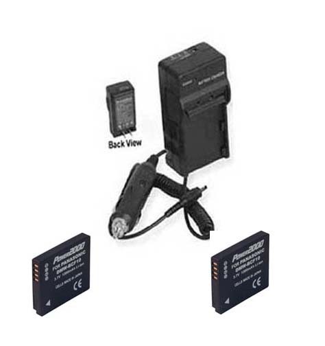 2 Batteries + Charger for Panasonic DMCFX48N DMCFX48P DMCFX550K DMCFX550N