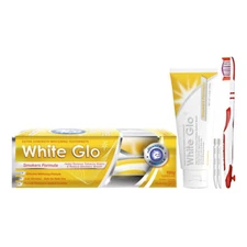 WHITE GLO SMOKERS FORMULA Extra Strength Whitening Toothpaste Kit 100ml