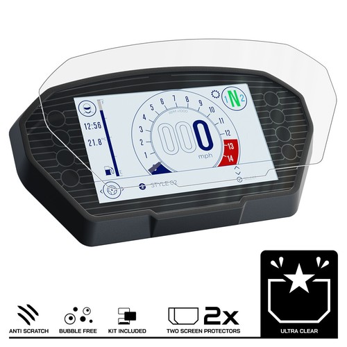 2 x TRIUMPH TIGER 800 1200 2018+ TFT Dashboard screen protector: Ultra-Clear