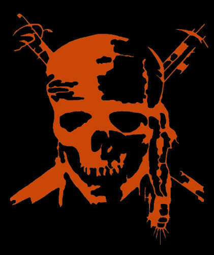Skull Pirates of the Caribbean Vinyl Decal Sticker Johnny Depp USA Seller - Foto 9 di 11