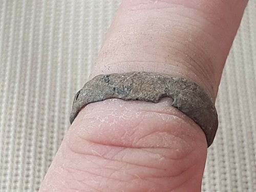 Nice rare Roman crude copper alloy ring Please read description. L333