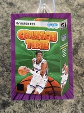 2023-24 Donruss De'Aaron Fox Crunch Time PURPLE Press Proof Sacramento Kings #3
