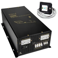 10000W Pure Sine Wave Split Phase Inverter 24V to 120V 240V Solar Wired Remote