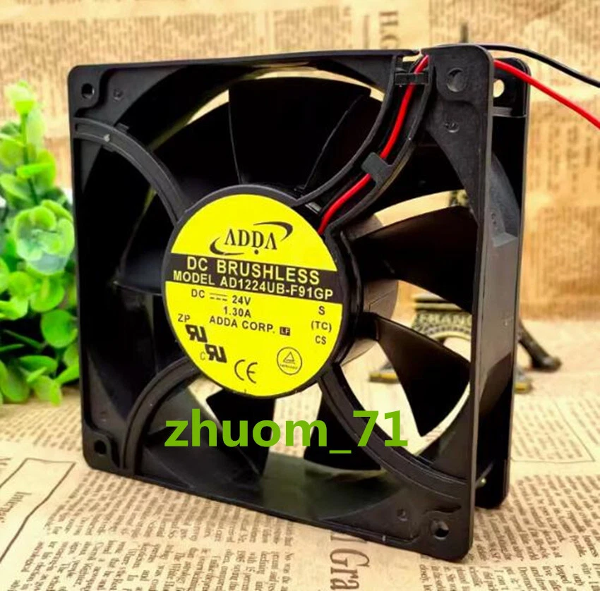 1PC ADDA AD1224UB-F91GP 24V 1.30A 12038 12cm Ball inverter cooling fan - Image 3 of 4