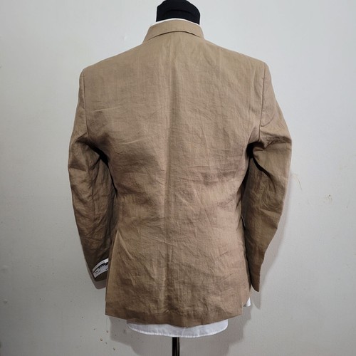 Tommy Hilfiger Men's Linen Blazer R38 Tan Double Vented Single Breast NWT - Picture 6 of 21