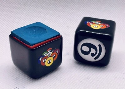 CHALK BOX, INC. ( 2 ) Billiard Pool Table Cue Chalk Holder Black 9-Ball Master's Chalk