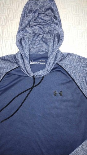 UNDER ARMOUR HEATGEAR boy's BLUE polyester hoodie sz M MEDIUM (10-12) * - Picture 2 of 4