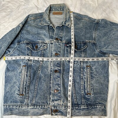 VTG Levi's Jean Trucker Jacket XL Acid Wash Denim 70507-0219 80s
