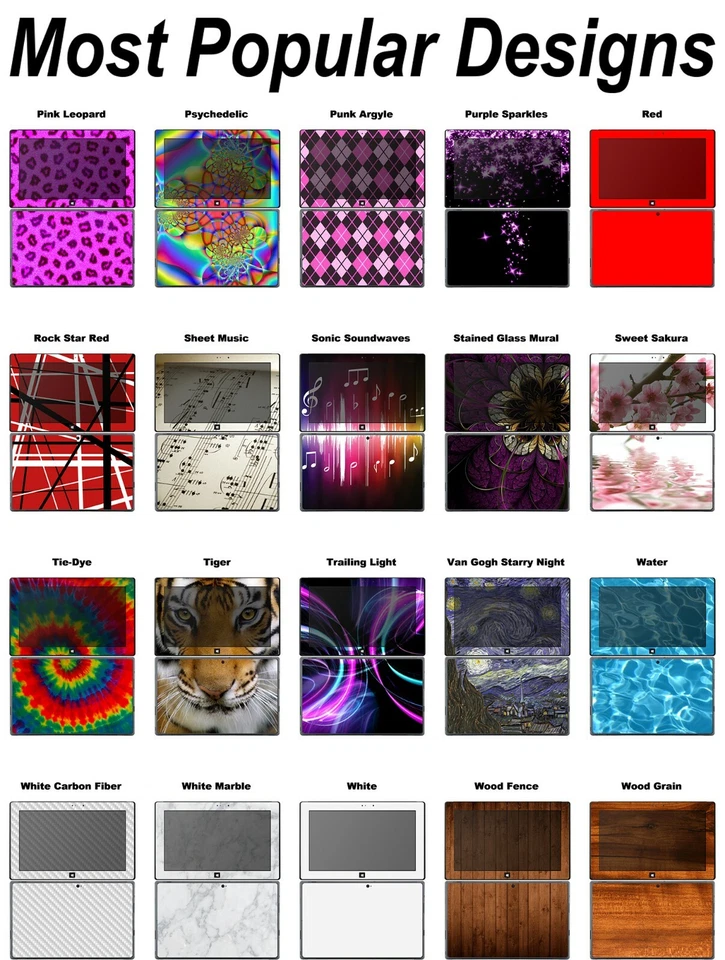 Choose Any 1 Vinyl Decal/Skin for Microsoft Surface Pro 2 - Free US Shipping! - Image 4 of 4