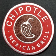 CHIPOTLE Mexican Grill Embroidered Patch worldwide shipping approx 3"