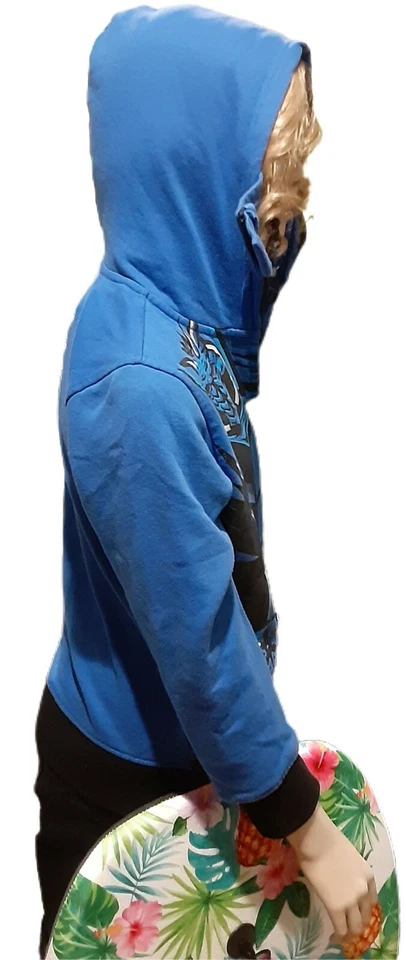 Chaqueta con Capucha H Boys Grande (10/12) Super Hero Cremallera 2 Bolsillos Ninja Fighter Foto 3 de 4