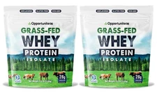Opportuniteas Grass Fed Whey Isolate Protein Powder - Unflavored 28g Protein ...