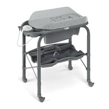 Sorelle Bagnetto Cambio Stainless Steel Baby Bath with Bottle Tray in Gray