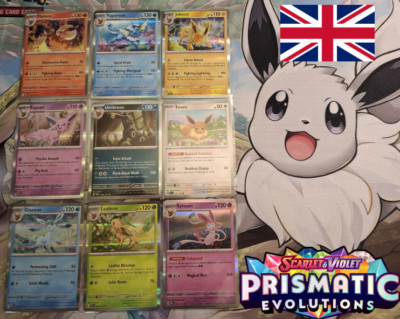 Pokemon All 8 Eevee Evolution Set | Eng | Prismatic Evolution | Evoli-Set | Holo