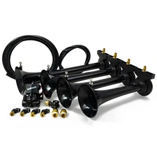 HornBlasters Shocker XL Extra Loud Train Air Horn Kit for Truck - 150 dB Compact